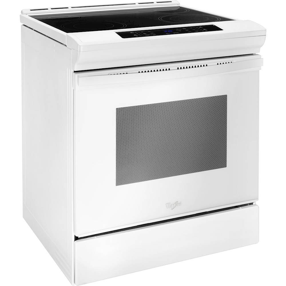 Angle View: Whirlpool - 4.8 Cu. Ft. Self-Cleaning Slide-In Electric Range - White