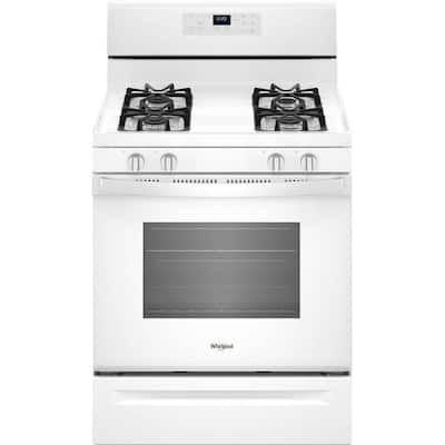 Whirlpool - 5.0 Cu. Ft. Self-Cleaning Freestanding Gas Range - White