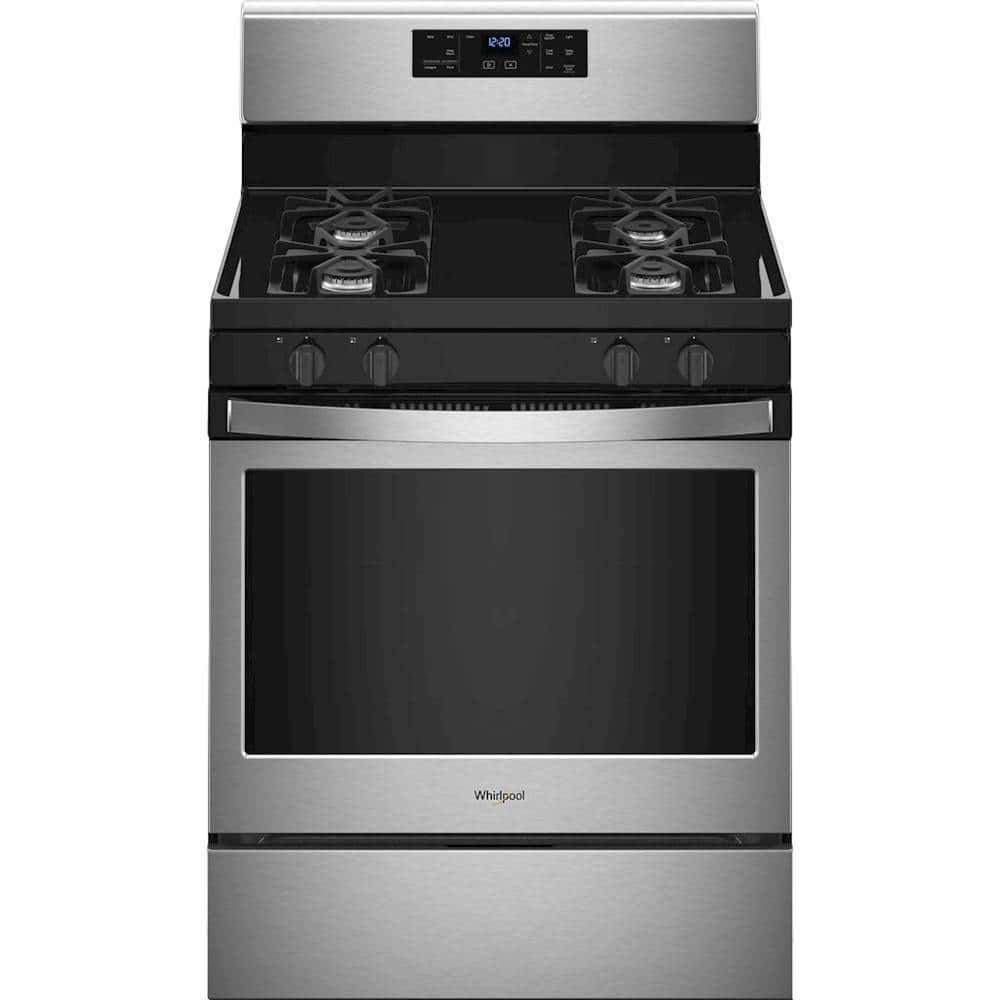 Front. Whirlpool - 5.0 Cu. Ft. Self-Cleaning Freestanding Gas Range.