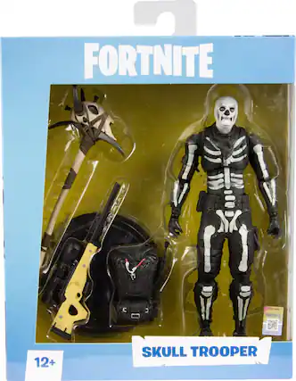 Front. McFarlane Toys - Fortnite Skull Trooper Figure - Black/White.