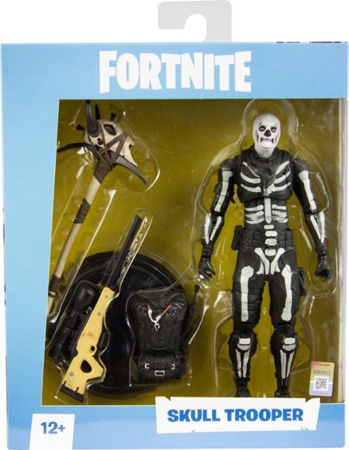 mcfarlane toys fortnite skull trooper figure black white front zoom 1 of - fortnite chest toy