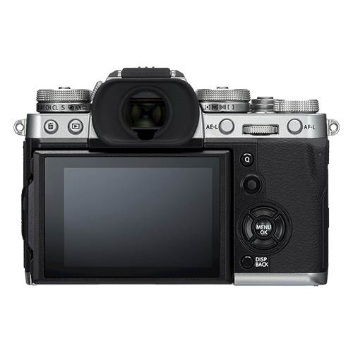 Back View: Fujifilm - X Series X-T3 Mirrorless Camera (Body Only) - Silver