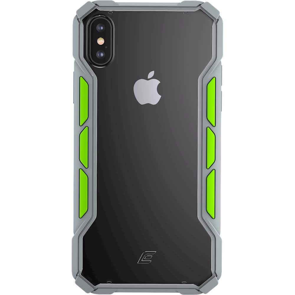 rally case for apple iphone xs max - gray/lime rally case for apple iphone xs max - gray/lime