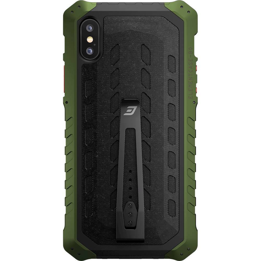 Front. Element Case - Black Ops Limited Edition Case for Apple® iPhone® X and XS - OD Green.