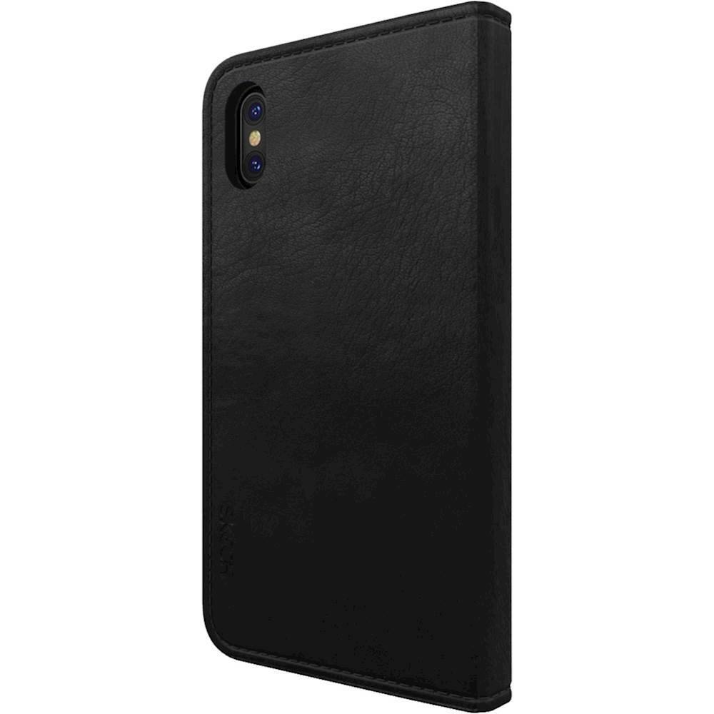 polo book case for apple iphone xs max - black