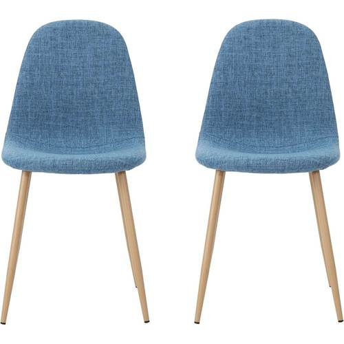 Noble House - Atkins Fabric Dining Chair (Set of 2) - Muted Blue