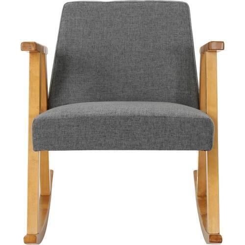 Noble House - Edgewood Rocking Chair - Gray/Light Walnut