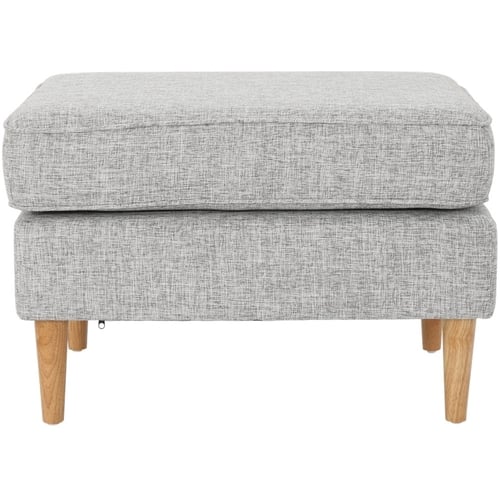 Noble House - Cornwall Ottoman - Natural/Light Gray Tweed