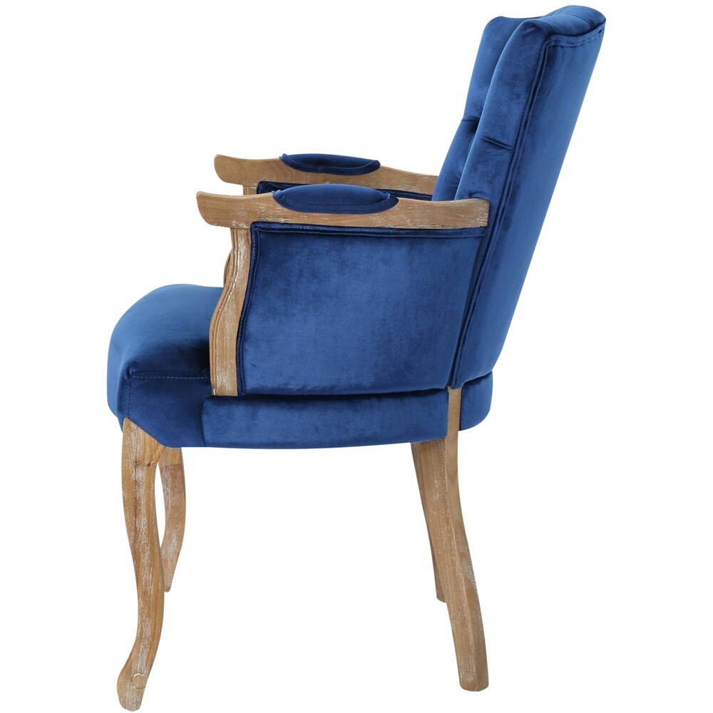 Angle View: Noble House - Presidio Fabric Dining Chair - Navy Blue