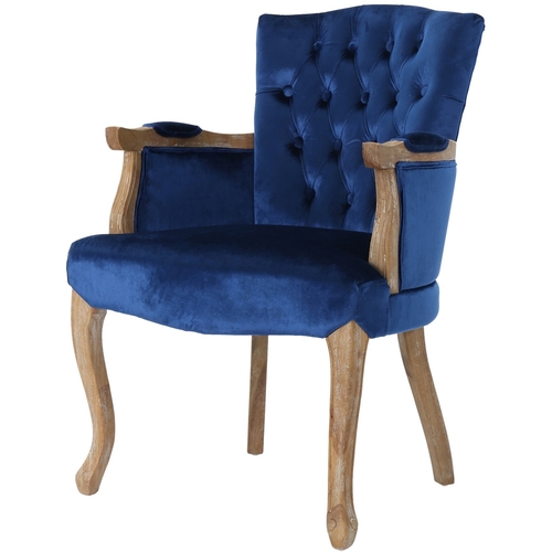 Noble House - Presidio Fabric Dining Chair - Navy Blue