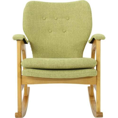 Noble House - Newton Rocking Chair - Muted Green/Light Walnut