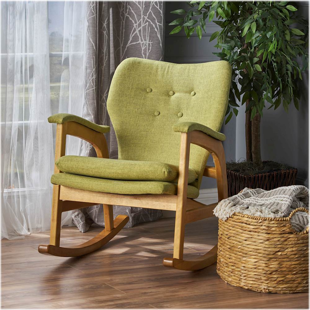 Best Buy Noble House Newton Rocking Chair Muted Green Light