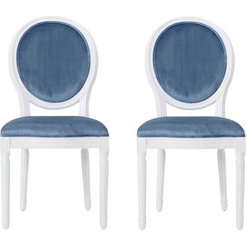 Noble House - Vera Dining Chair (Set of 2) - Icy Blue/White