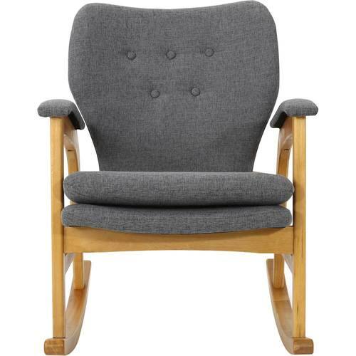 Noble House - Newton Rocking Chair - Gray/Light Walnut