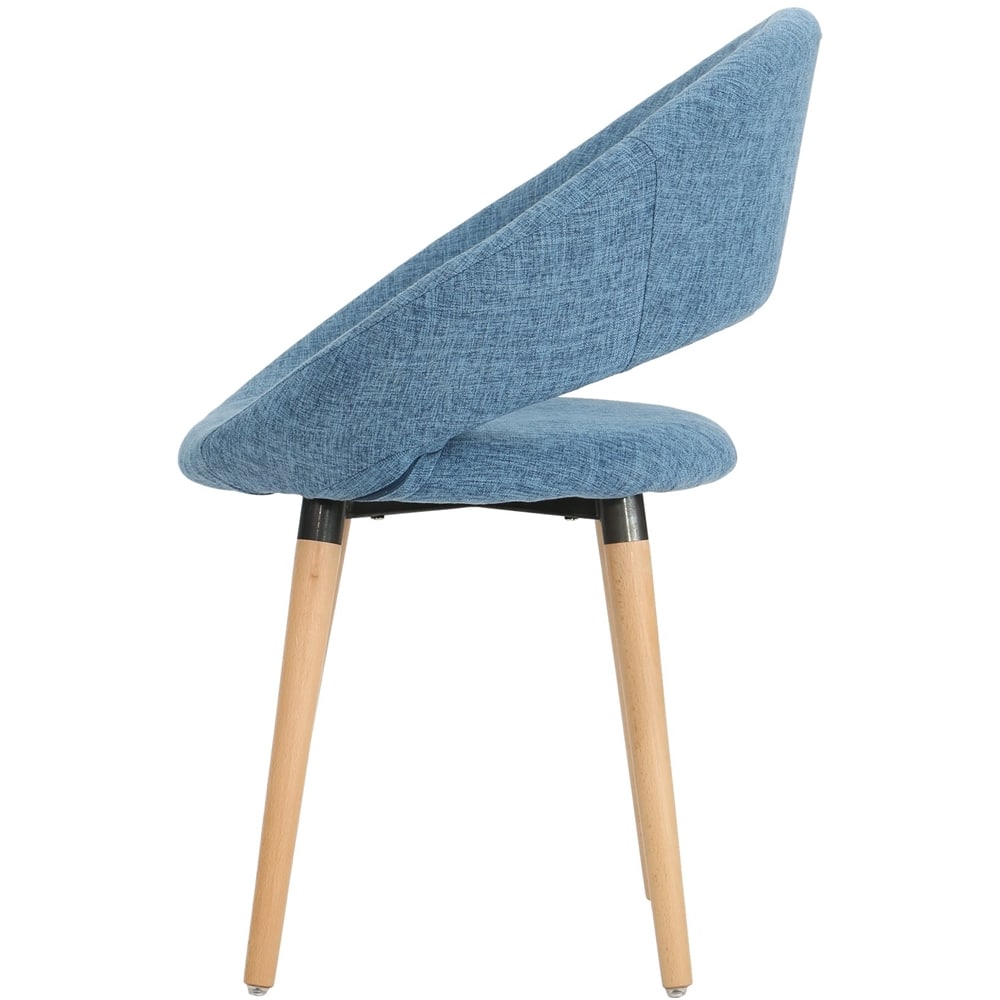 Angle View: Noble House - Flynn Fabric Dining Chair (Set of 2) - Muted Blue