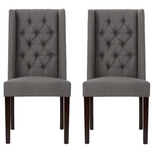 Noble House - Duval Dining Chairs (Set of 2) - Dark Gray