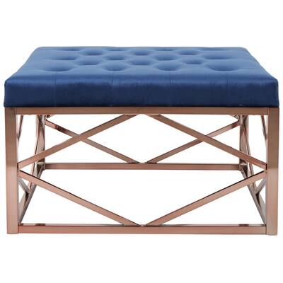 Noble House - Rexburg Ottoman - Navy Blue