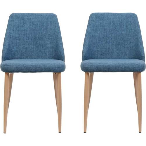 Noble House - Tomball Fabric Dining Chair (Set of 2) - Light Muted Blue