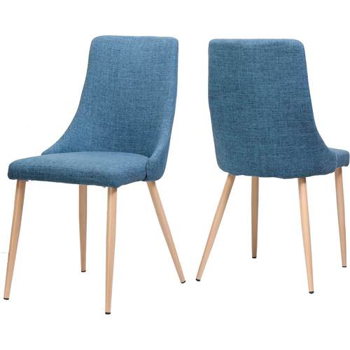 Noble House - Flynn Fabric Dining Chair (Set of 2) - Muted Blue