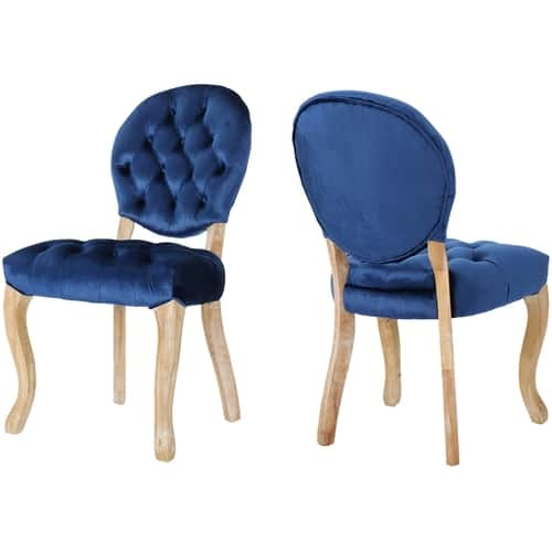 Noble House - Webster Dining Chair (Set of 2) - Navy Blue