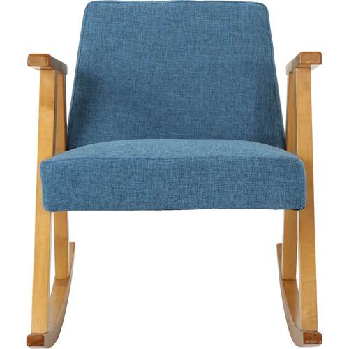 Noble House - Edgewood Rocking Chair - Muted Blue/Light Walnut