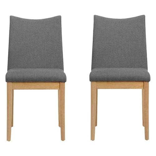 Noble House - Bayside Dining Chair (Set of 2) - Dark Gray/Oak