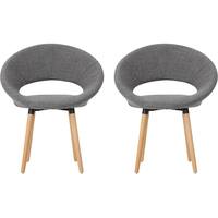 Noble House - Rimrock Dining Chair (Set of 2) - Light Gray - Front_Zoom