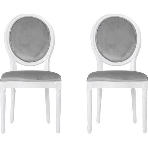 Noble House - Vera Dining Chair (Set of 2) - Horizon Gray/White