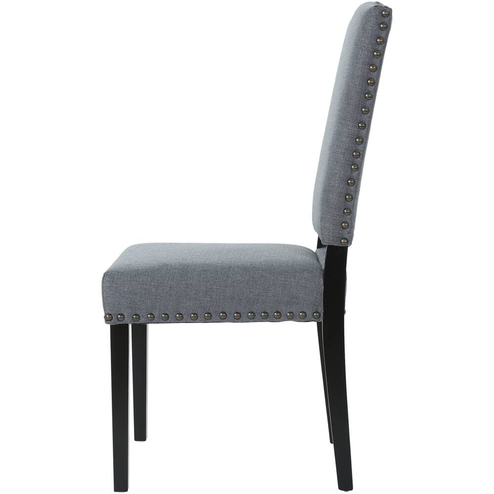 Angle View: Noble House - Brookfield Fabric Dining Chair (Set of 2) - Dark Gray