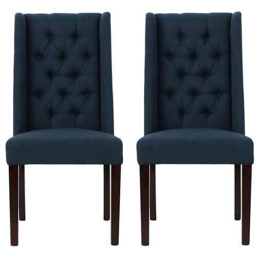 Noble House - Duval Dining Chairs (Set of 2) - Navy Blue