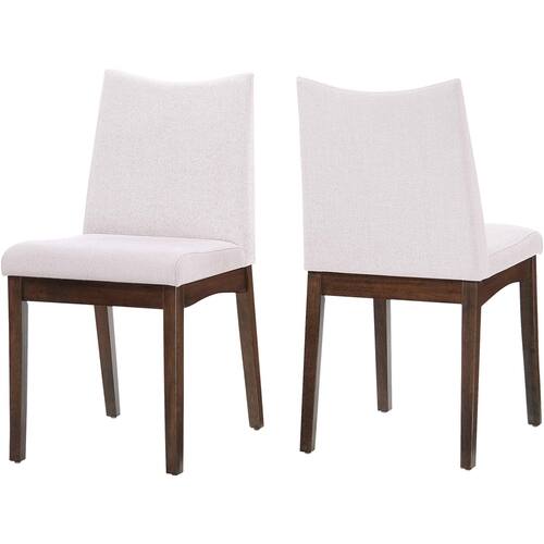 Noble House - Bayside Dining Chair (Set of 2) - Light Beige/Walnut