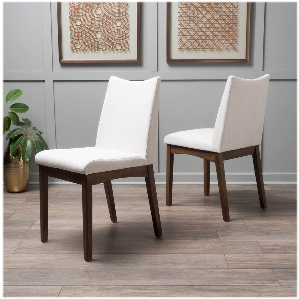 Best Buy: Noble House Bayside Dining Chair (Set of 2) Light Beige ...