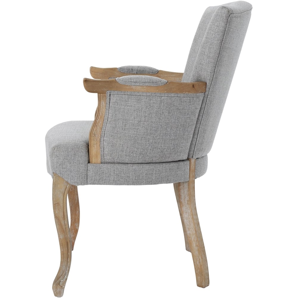 Angle View: Noble House - Zavalla Fabric Dining Chair - Gray