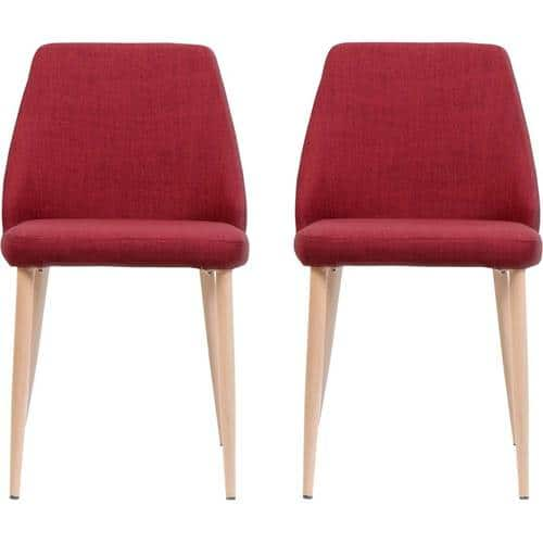 Noble House - Tomball Fabric Dining Chair (Set of 2) - Red