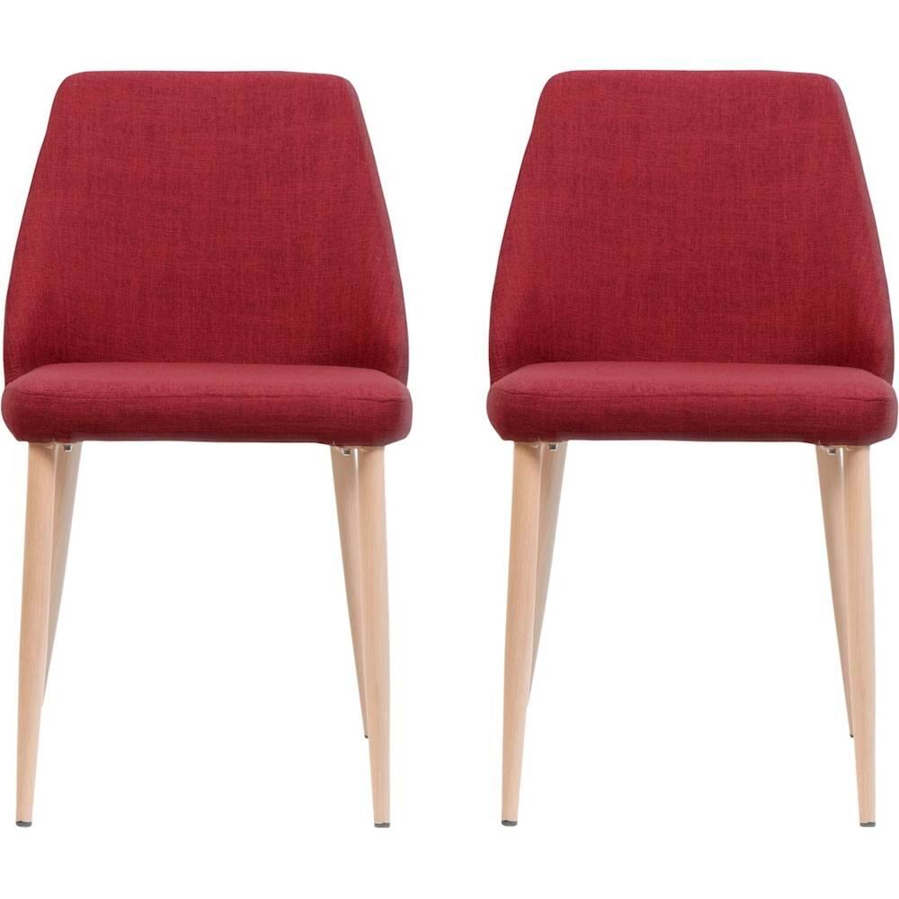Best Buy Noble House Tomball Fabric Dining Chair (Set of 2) Red 303210