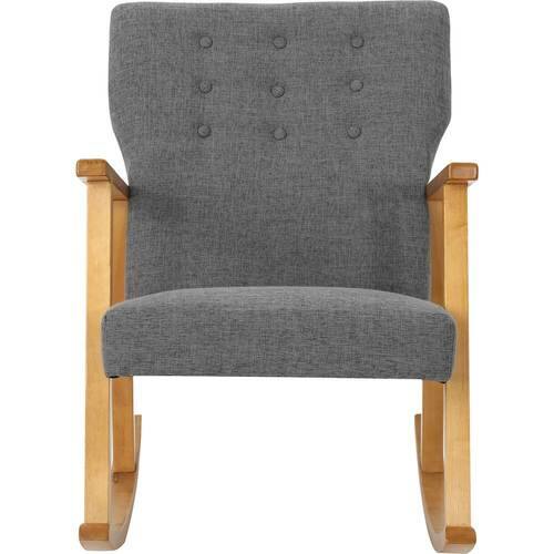 Noble House - Winfield Rocking Chair - Gray/Light Walnut