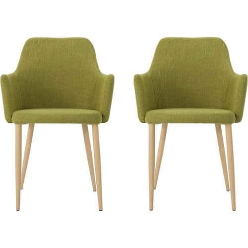 Noble House - Grundy Fabric Dining Chair (Set of 2) - Green