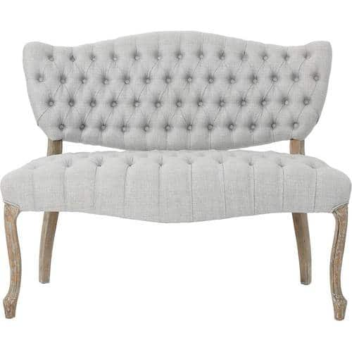 Noble House - Treadway Loveseat - Light Gray/Antique