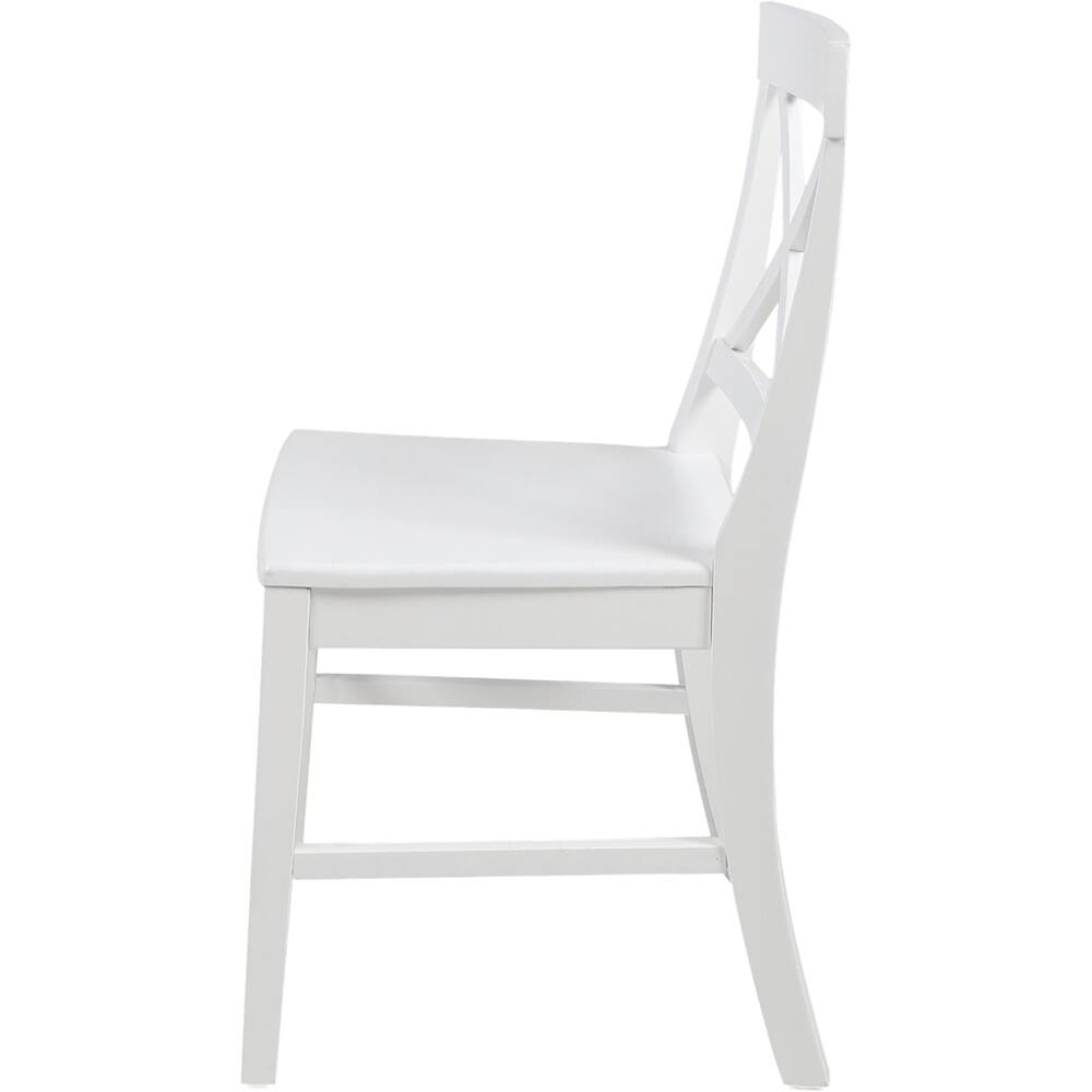 Angle View: Noble House - Sanibel Dining Chair (Set of 2) - White