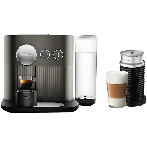 Nespresso - De'Longhi Expert Espresso Machine with 19 bars of pressure and Aeroccino Milk Frother - Anthracite Gray