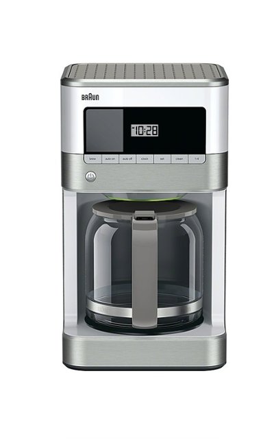 Braun BrewSense 12-Cup Coffee Maker Stainless Steel/White KF6050WH - Best  Buy