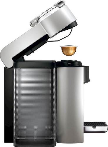 Nespresso - De'Longhi VertuoLine Evoluo Coffee Maker and Espresso Machine with Aeroccino Milk Frother - Silver