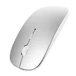 Cozy Serene - Wireless Mouse Black For Laptop/macbook/ipad/android Rechargable Quiet Slim Mice - Wireless - Silver