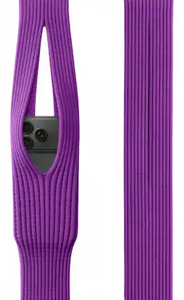 Nakedcellphone - Universal Fashion Sock-Pocket Carrying Case Pouch Strap for Cell Phone / iPhone - Purple