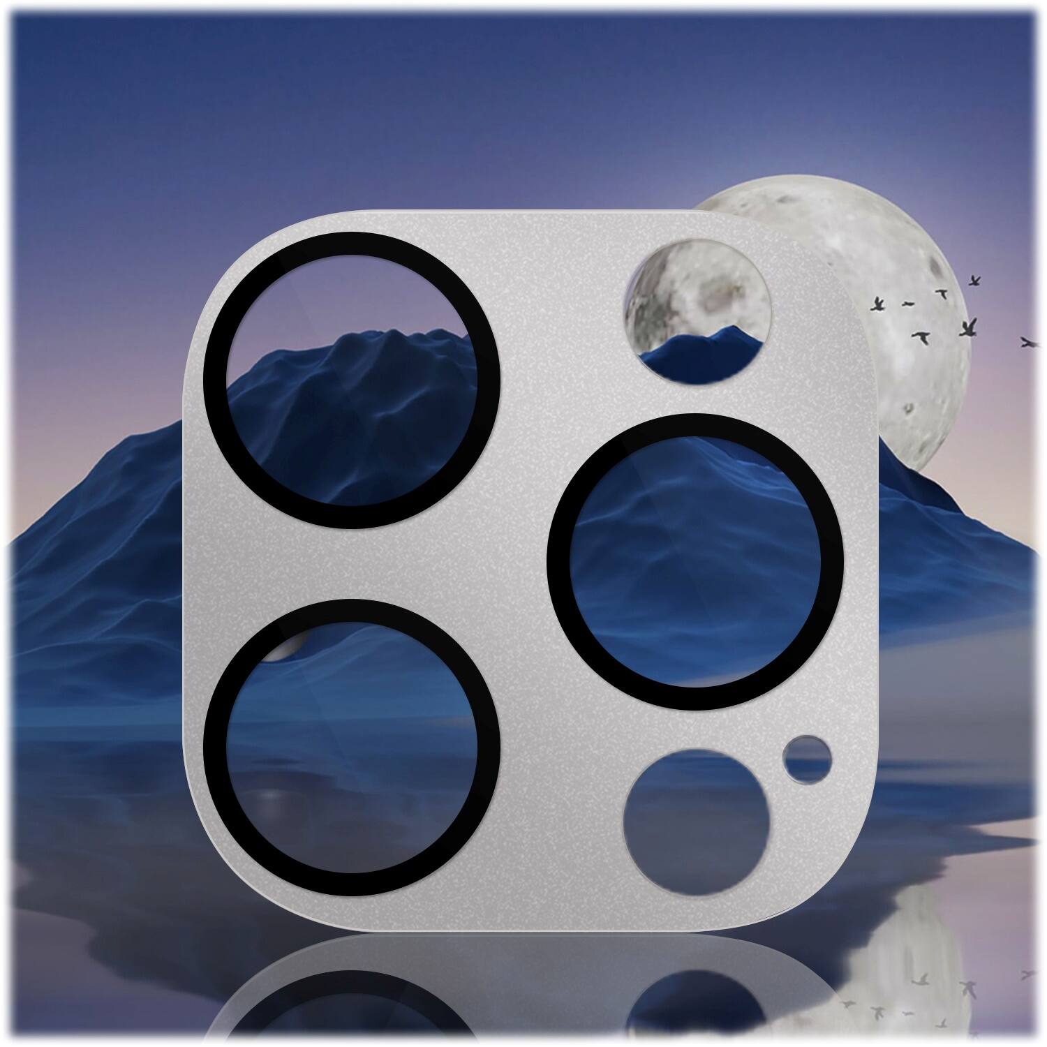 Alt View 12. SaharaCase - ZeroDamage Camera Lens Protector for Apple iPhone 15 Pro and iPhone 15 Pro Max (2-Pack) - Silver.