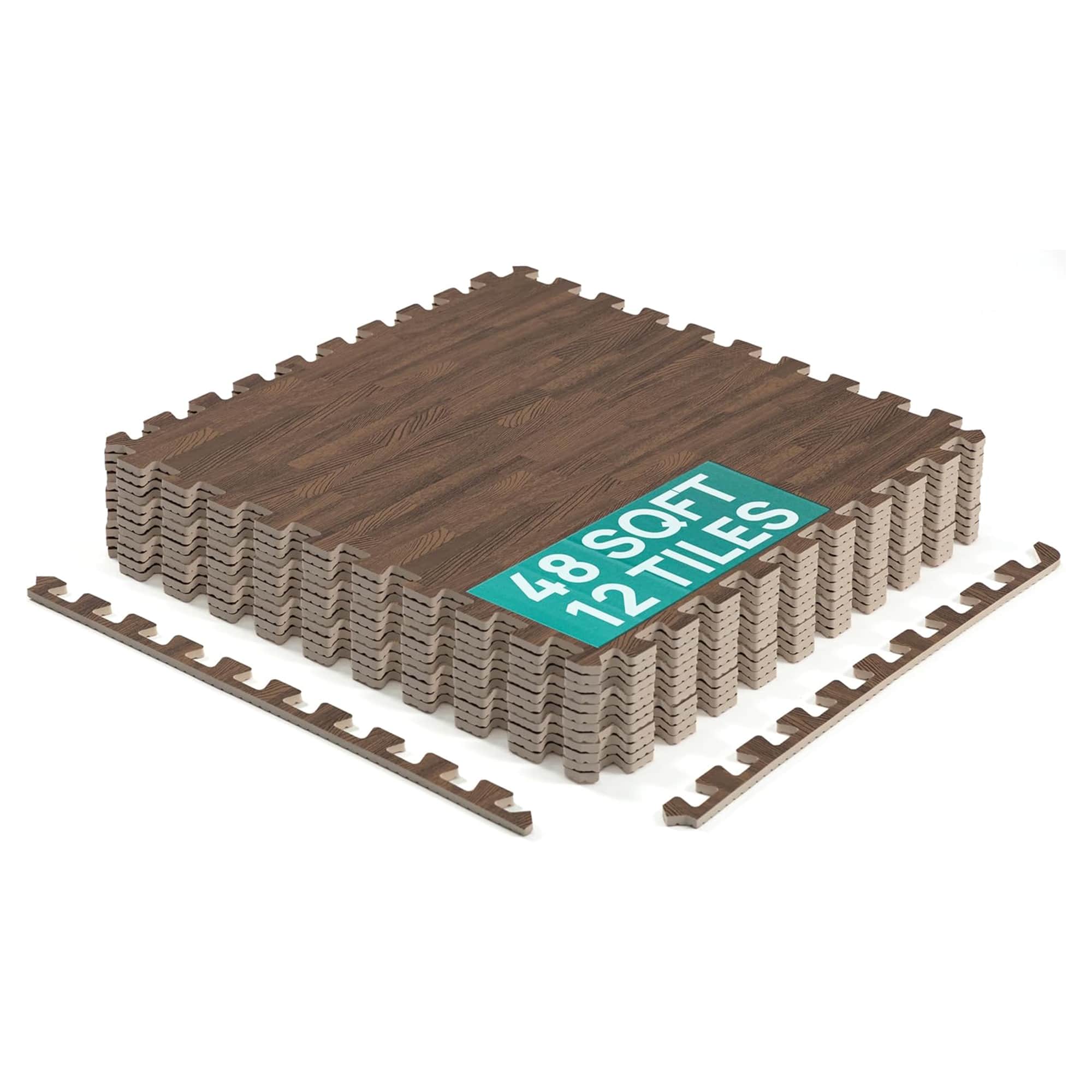 "Yes4All - Interlocking Foam Exercise Mat, 24""x24"", 48 Sq Ft - Dark Oak Wood" price history on PriceWatchPro