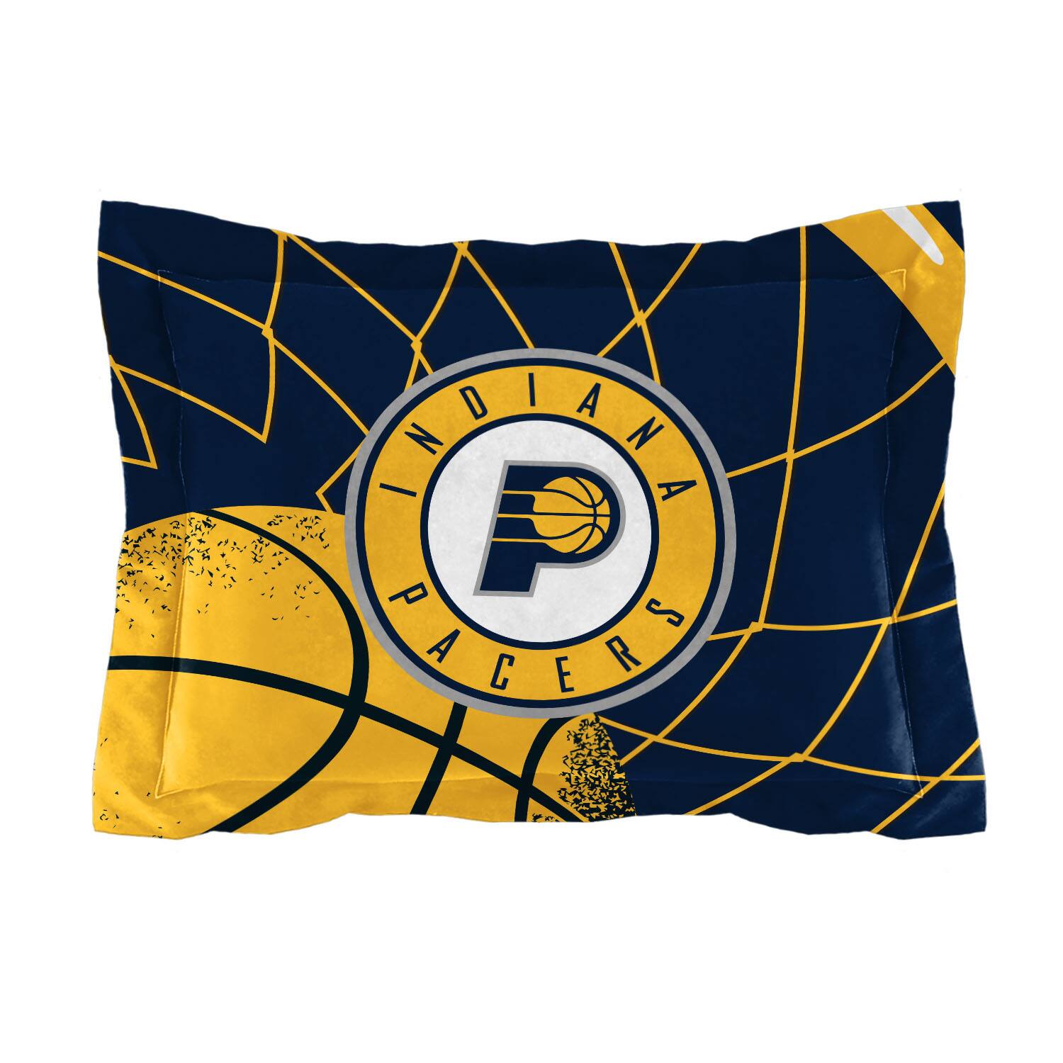 Left. Sweet Home Collection - NBA Indiana Pacers Comforter & Pillow Sham Set- Full/Queen - Multicolored.