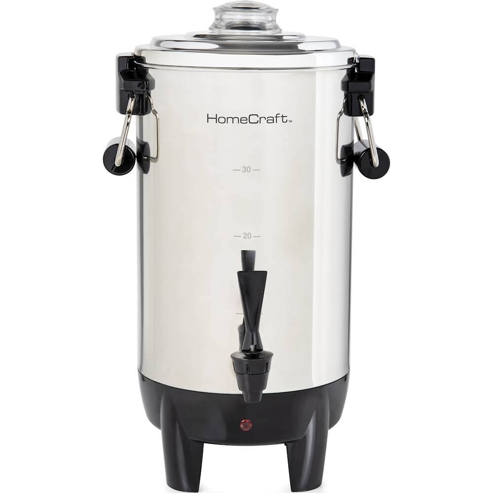 Front. Nostalgia - HomeCraft 30-Cup Coffee Urn - Stainless Steel.