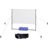 Mr. Drive In - Complete Outdoor Home Theater Wireless Smart LCD Projector - Black - Front_Zoom