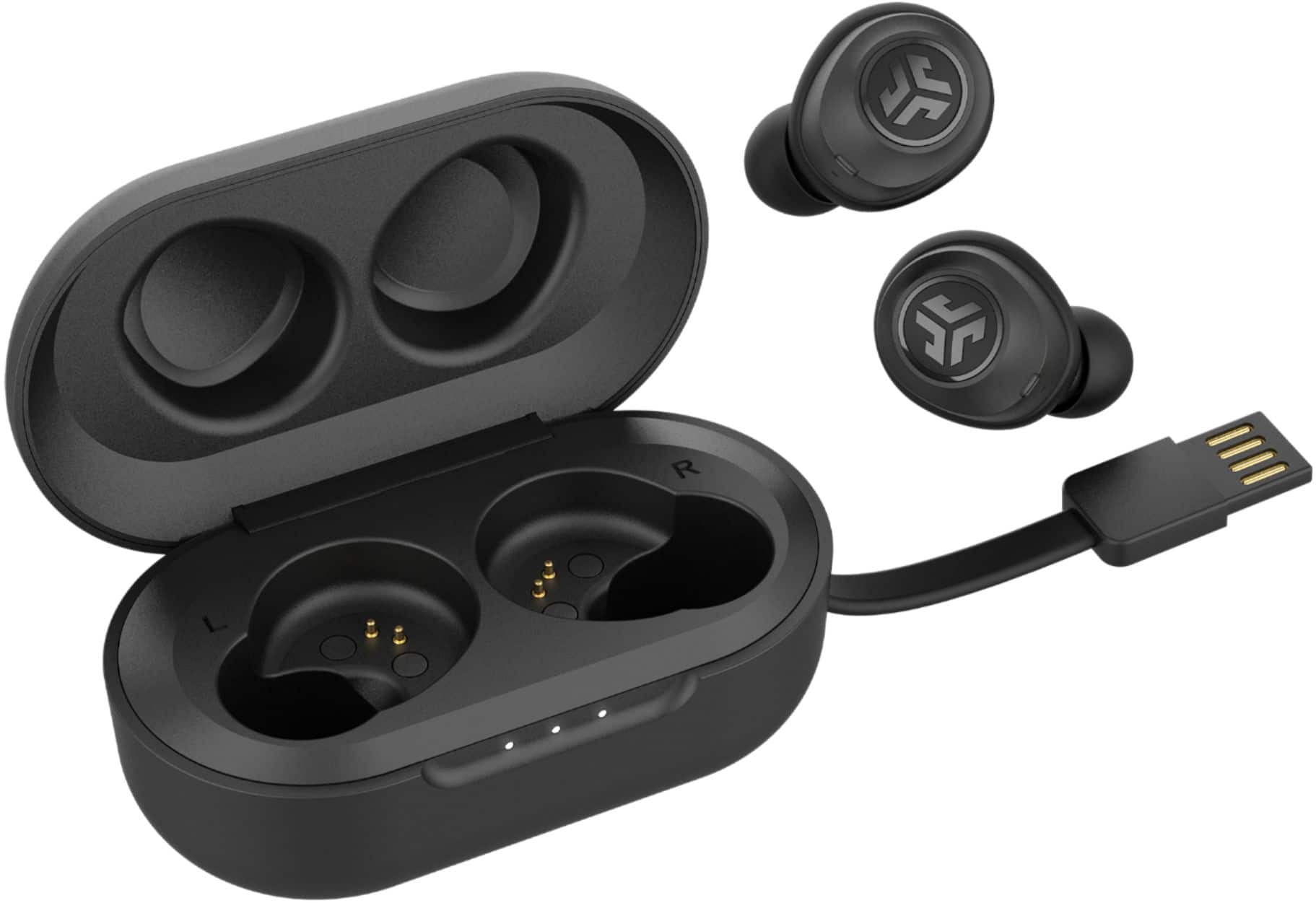 Alt View Zoom 13. JLab - JBuds Air True Wireless Earbud Headphones - Black.